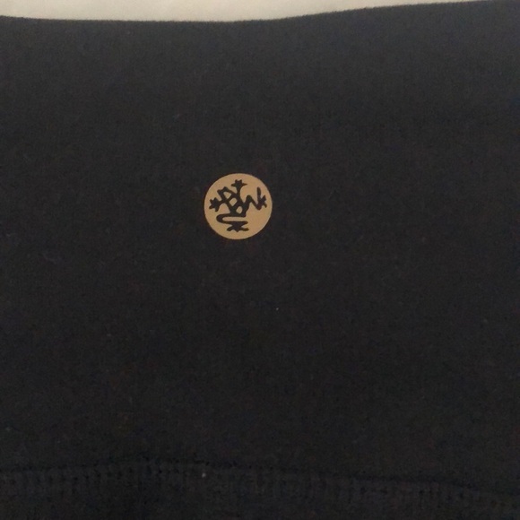 Manduka color block leggings teal & black XS - Picture 2 of 5